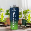 Seattle Seahawks NFL Custom Stanley Quencher 30oz-40oz Stainless Steel Tumbler Hot And Cold Tumbler