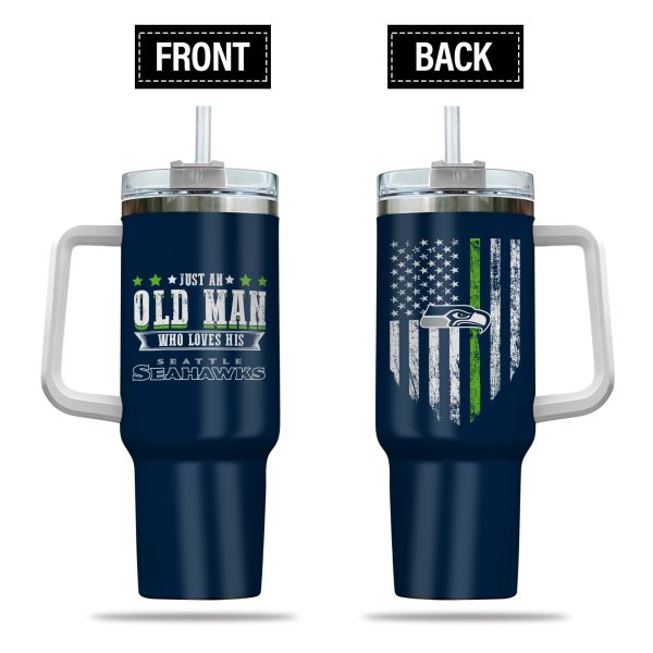 Seattle Seahawks NFL Custom Stanley Quencher 30oz-40oz Stainless Steel Tumbler Hot And Cold Tumbler