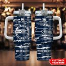 Seattle Seahawks NFL Camo Pattern Custom Stanley Quencher 30oz-40oz Stainless Steel Tumbler Hot And Cold Tumbler