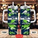 Seattle Seahawks NFL Custom Stanley Quencher 30oz-40oz Stainless Steel Tumbler Hot And Cold Tumbler