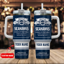Seattle Seahawks NFL Bud Light Custom Stanley Quencher 30oz-40oz Stainless Steel Tumbler Hot And Cold Tumbler
