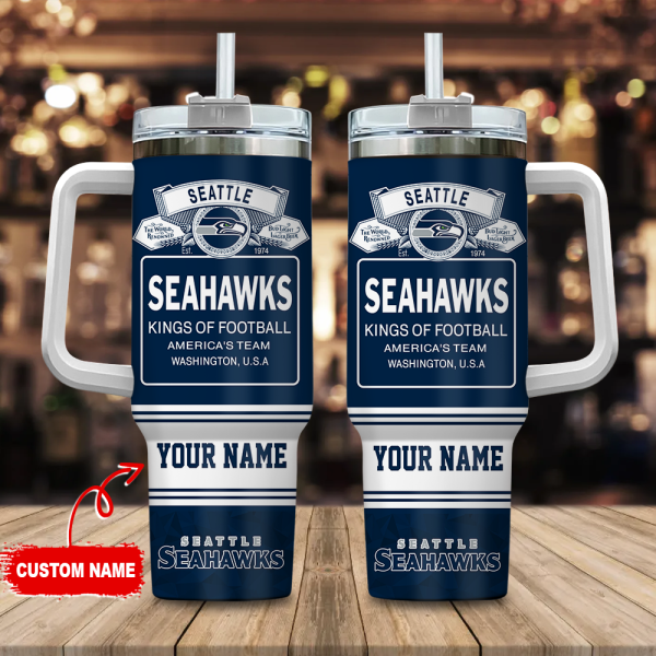 Seattle Seahawks NFL Bud Light Custom Stanley Quencher 30oz-40oz Stainless Steel Tumbler Hot And Cold Tumbler