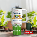 Seattle Seahawks NFL Champions Modelo Custom Stanley Quencher 30oz-40oz Stainless Steel Tumbler Hot And Cold Tumbler