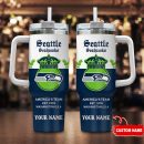 Seattle Seahawks NFL Corona Extra Custom Stanley Quencher 30oz-40oz Stainless Steel Tumbler Hot And Cold Tumbler