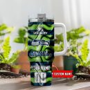 Seattle Seahawks NFL Custom Stanley Quencher 30oz-40oz Stainless Steel Tumbler Hot And Cold Tumbler
