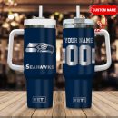 Seattle Seahawks NFL Laser Engraved Effect Custom Stanley Quencher 30oz-40oz Stainless Steel Tumbler Hot And Cold Tumbler