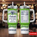 Seattle Seahawks NFL Nutrition Facts Custom Stanley Quencher 30oz-40oz Stainless Steel Tumbler Hot And Cold Tumbler
