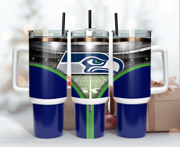 Seattle Seahawks NFL Custom Stanley Quencher 30oz-40oz Stainless Steel Tumbler Hot And Cold Tumbler