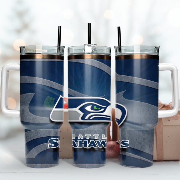 Seattle Seahawks NFL Custom Stanley Quencher 30oz-40oz Stainless Steel Tumbler Hot And Cold Tumbler