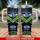 Seattle Seahawks NFL Custom Stanley Quencher 30oz-40oz Stainless Steel Tumbler Hot And Cold Tumbler