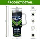Seattle Seahawks NFL Custom Stanley Quencher 30oz-40oz Stainless Steel Tumbler Hot And Cold Tumbler