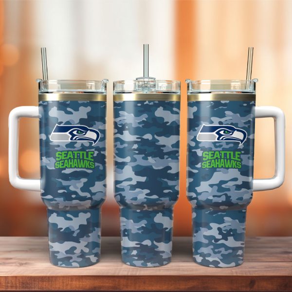 Seattle Seahawks Football NFL Sport Custom Stanley Quencher 30oz-40oz Stainless Steel Tumbler Hot And Cold Tumbler
