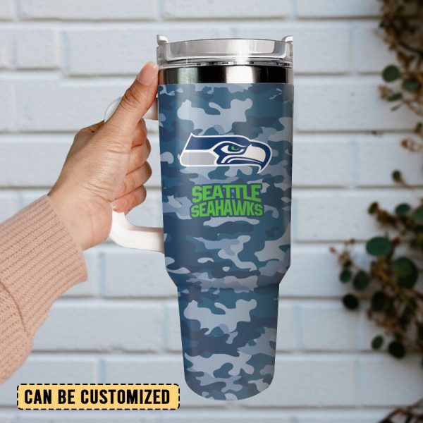 Seattle Seahawks Football NFL Sport Custom Stanley Quencher 30oz-40oz Stainless Steel Tumbler Hot And Cold Tumbler - Image 2