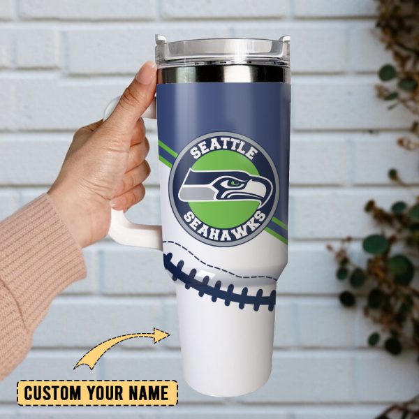 Seattle Seahawks Football NFL Sport Custom Stanley Quencher 30oz-40oz Stainless Steel Tumbler Hot And Cold Tumbler - Image 2