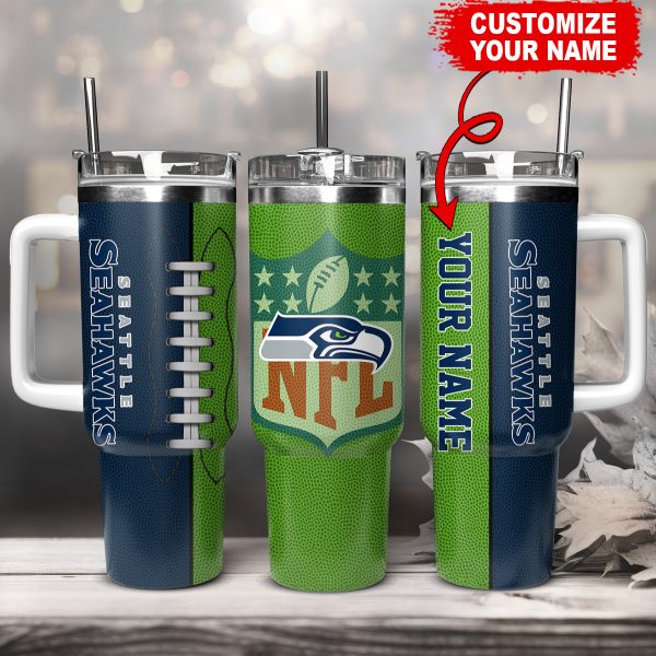 Seattle Seahawks NFL Custom Stanley Quencher 30oz-40oz Stainless Steel Tumbler Hot And Cold Tumbler
