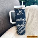 Seattle Seahawks NFL Custom Stanley Quencher 30oz-40oz Stainless Steel Tumbler Hot And Cold Tumbler