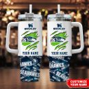 Seattle Seahawks NFL Custom Stanley Quencher 30oz-40oz Stainless Steel Tumbler Hot And Cold Tumbler