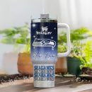 Seattle Seahawks NFL Glitter Custom Stanley Quencher 30oz-40oz Stainless Steel Tumbler Hot And Cold Tumbler