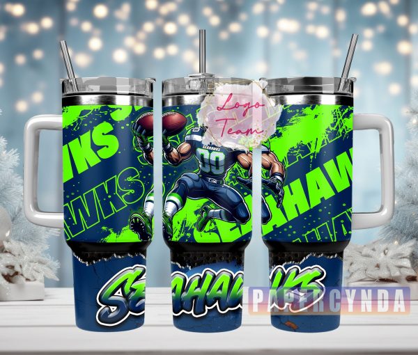 Seattle Seahawks Custom Stanley Quencher 30oz-40oz Stainless Steel Tumbler Hot And Cold Tumbler
