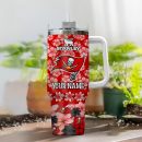 Tampa Bay Buccaneers NFL Tropical Floral Custom Stanley Quencher 30oz-40oz Stainless Steel