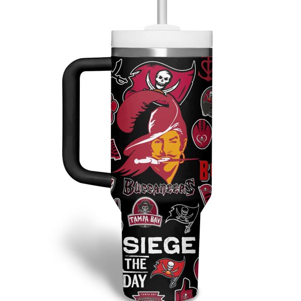 Tampa Bay Buccaneers NFL Custom Stanley Quencher 30oz-40oz Stainless Steel Tumbler Hot And Cold Tumbler - Image 2