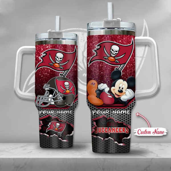 Tampa Bay Buccaneers NFL Custom Stanley Quencher 30oz-40oz Stainless Steel Tumbler Hot And Cold Tumbler