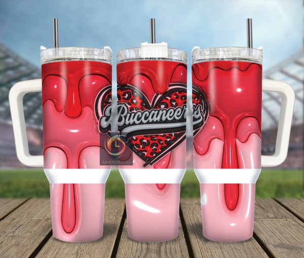 Tampa Bay Buccaneers NFL Custom Stanley Quencher 30oz-40oz Stainless Steel Tumbler Hot And Cold Tumbler