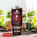 Tampa Bay Buccaneers NFL Custom Stanley Quencher 30oz-40oz Stainless Steel Tumbler Hot And Cold Tumbler