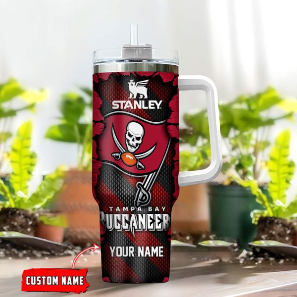 Tampa Bay Buccaneers NFL Custom Stanley Quencher 30oz-40oz Stainless Steel Tumbler Hot And Cold Tumbler - Image 2