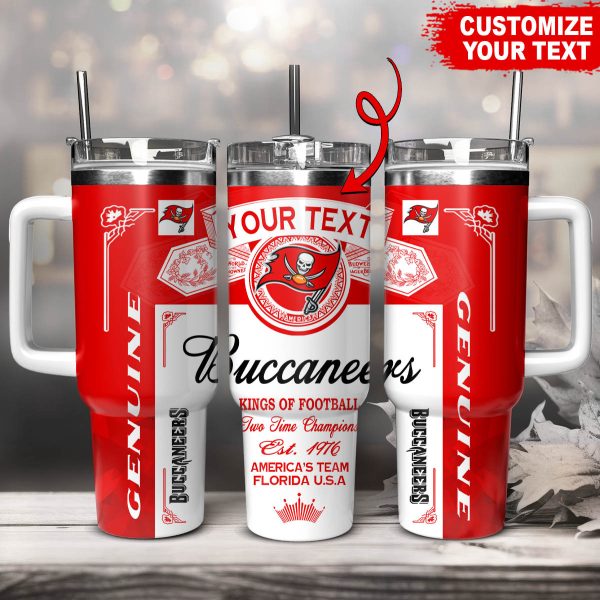 Tampa Bay Buccaneers NFL Kings Of Football Custom Stanley Quencher 30oz-40oz Stainless Steel Tumbler Hot And Cold Tumbler