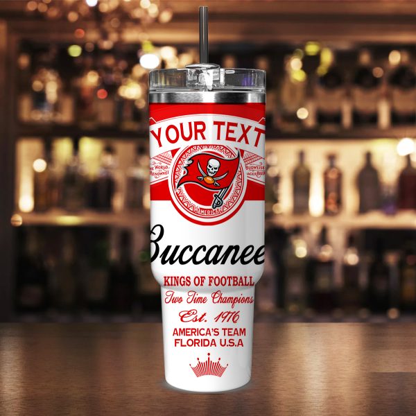 Tampa Bay Buccaneers NFL Kings Of Football Custom Stanley Quencher 30oz-40oz Stainless Steel Tumbler Hot And Cold Tumbler - Image 2