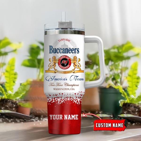 Tampa Bay Buccaneers NFL Champions Modelo Custom Stanley Quencher 30oz-40oz Stainless Steel Tumbler Hot And Cold Tumbler - Image 2