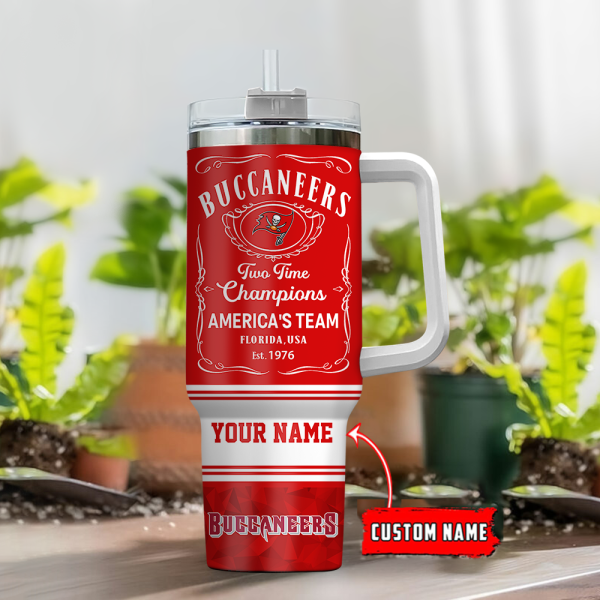 Tampa Bay Buccaneers NFL Custom Stanley Quencher 30oz-40oz Stainless Steel Tumbler Hot And Cold Tumbler - Image 2