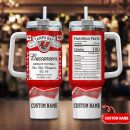 Tampa Bay Buccaneers NFL Nutrition Facts Custom Stanley Quencher 30oz-40oz Stainless Steel Tumbler Hot And Cold Tumbler