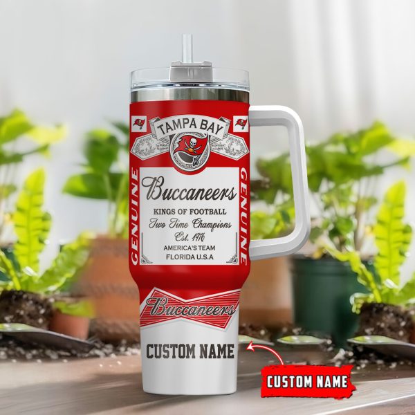 Tampa Bay Buccaneers NFL Nutrition Facts Custom Stanley Quencher 30oz-40oz Stainless Steel Tumbler Hot And Cold Tumbler - Image 2