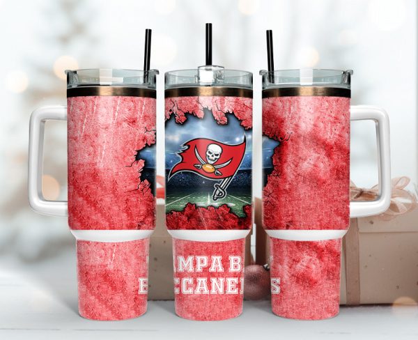 Tampa Bay Buccaneers NFL Custom Stanley Quencher 30oz-40oz Stainless Steel Tumbler Hot And Cold Tumbler