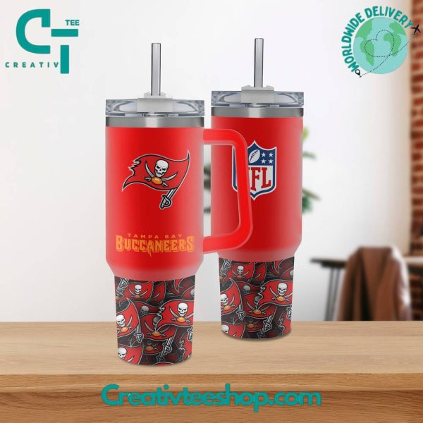 Tampa Bay Buccaneers NFL Custom Stanley Quencher 30oz-40oz Stainless Steel Tumbler Hot And Cold Tumbler