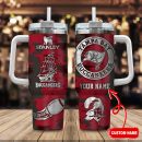 Tampa Bay Buccaneers NFL Custom Stanley Quencher 30oz-40oz Stainless Steel Tumbler Hot And Cold Tumbler