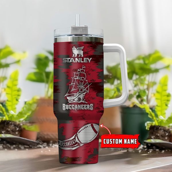 Tampa Bay Buccaneers NFL Custom Stanley Quencher 30oz-40oz Stainless Steel Tumbler Hot And Cold Tumbler - Image 2