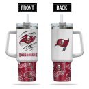 Tampa Bay Buccaneers NFL Custom Stanley Quencher 30oz-40oz Stainless Steel Tumbler Hot And Cold Tumbler