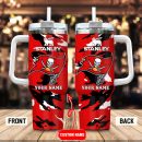 Tampa Bay Buccaneers NFL Custom Stanley Quencher 30oz-40oz Stainless Steel Tumbler Hot And Cold Tumbler