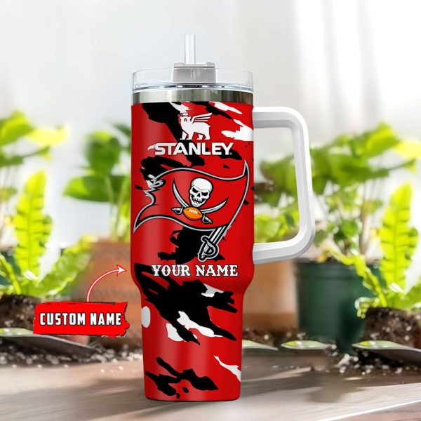 Tampa Bay Buccaneers NFL Custom Stanley Quencher 30oz-40oz Stainless Steel Tumbler Hot And Cold Tumbler - Image 2