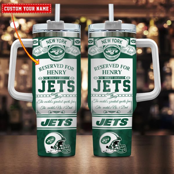 New York Jets NFL Father's Day Custom Stanley Quencher 30oz-40oz Stainless Steel