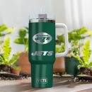 New York Jets NFL Laser Engraved Effect Custom Stanley Quencher 30oz-40oz Stainless Steel Tumbler Hot And Cold Tumbler