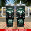 New York Jets NFL Custom Stanley Quencher 30oz-40oz Stainless Steel Tumbler Hot And Cold Tumbler