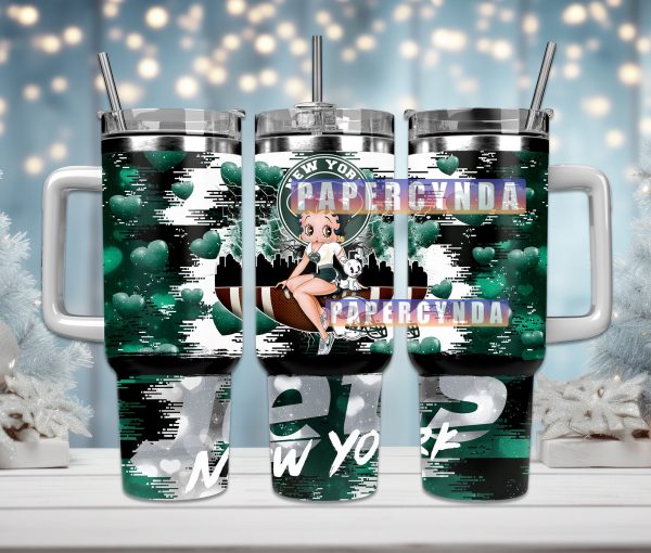 New York Jets Custom Stanley Quencher 30oz-40oz Stainless Steel Tumbler Hot And Cold Tumbler