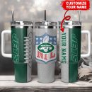 New York Jets NFL Custom Stanley Quencher 30oz-40oz Stainless Steel Tumbler Hot And Cold Tumbler