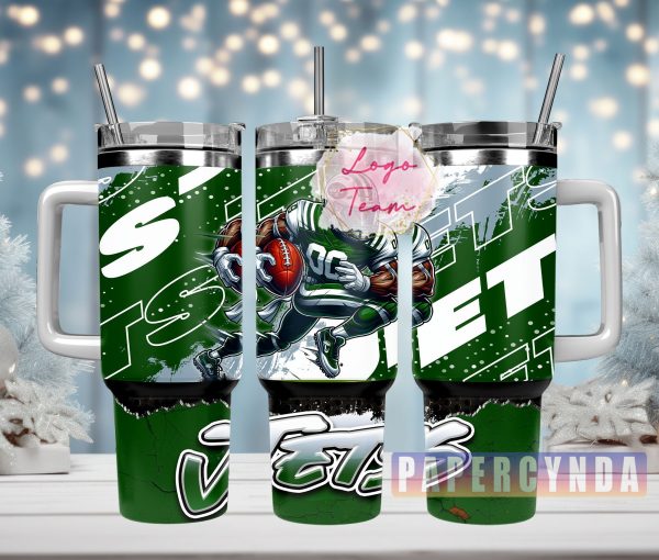 New York Jets Custom Stanley Quencher 30oz-40oz Stainless Steel Tumbler Hot And Cold Tumbler