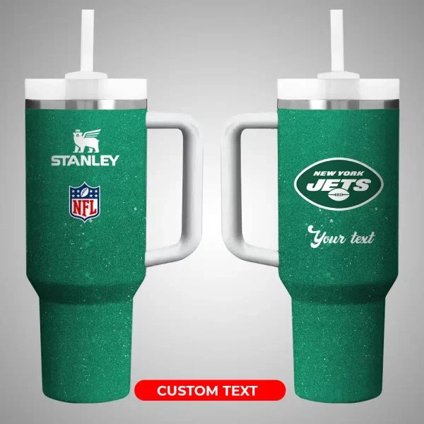New York Jets NFL Custom Stanley Quencher 30oz-40oz Stainless Steel