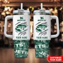 New York Jets NFL Custom Stanley Quencher 30oz-40oz Stainless Steel Tumbler Hot And Cold Tumbler